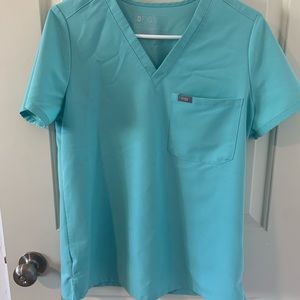 Figs LIMITED EDITION aqua scrub top & bottom